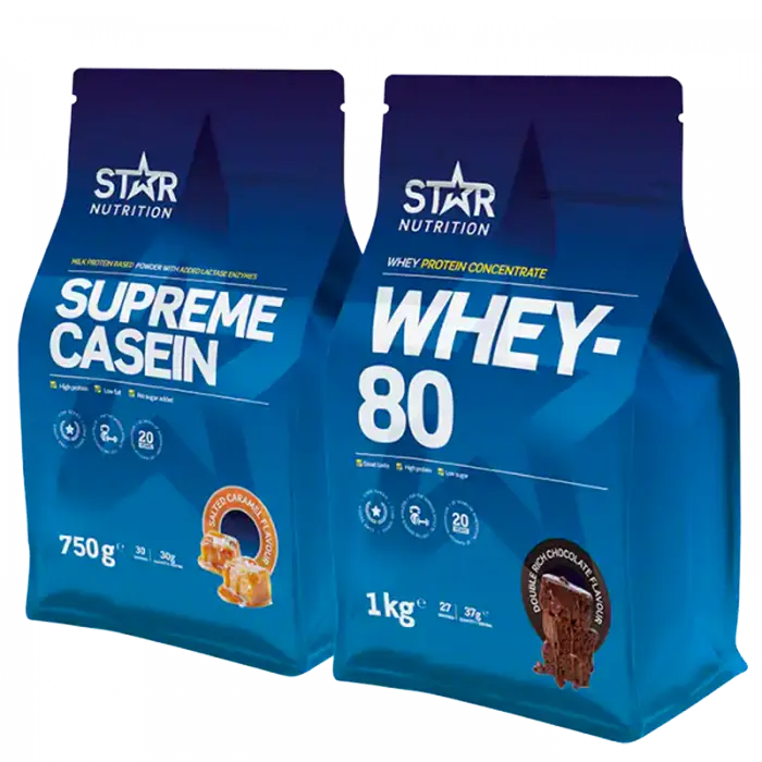 Proteinboost! Med Dag- og nattpakken kan du være sikker på at din kropp får i seg nok proteiner under hele døgnet.