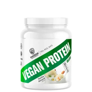 Vegan Protein Deluxe er et luksuriøst og 100% vegansk protein fra Swedish Supplements. Med erteproteinisolat og risprotein for en komplett aminosyreprofil.